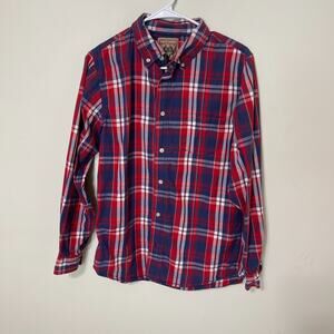 Red Camel Boys Big Kids Long Sleeve Red Plaid Western Button Up‎ Shirt XL